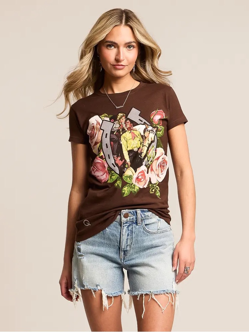 Rodeo Quincy - Brown Rodeo Romance T-Shirt - Size Medium